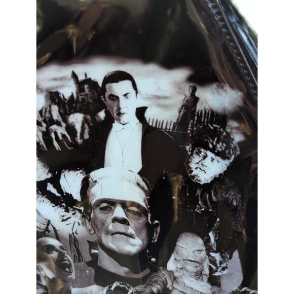 Rock Rebel Universal Monsters Coffin Backpack Dracula Mummy Frankenstein EUC - Picture 12 of 14